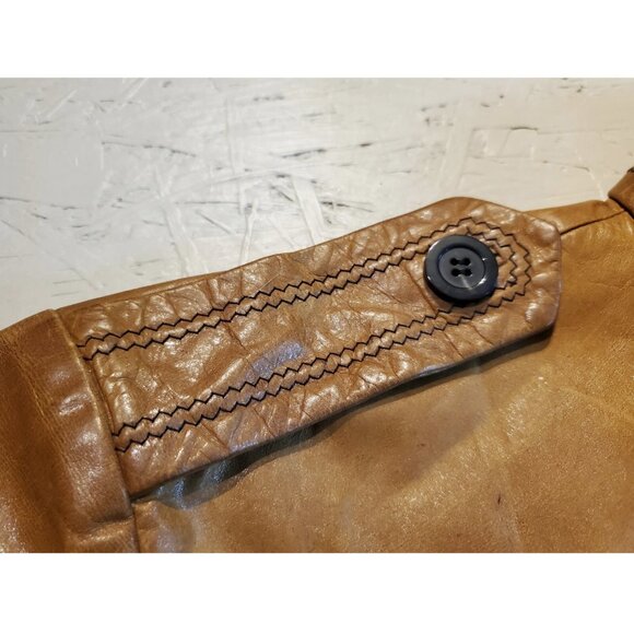 Federico Curradi Brown Leather Jacket | Made in Italy | L - Picture 7 of 16